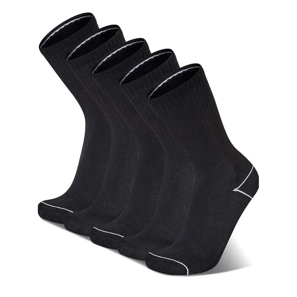 Champion Men's 10 Pairs Cushion Crew Black Socks